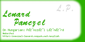 lenard panczel business card